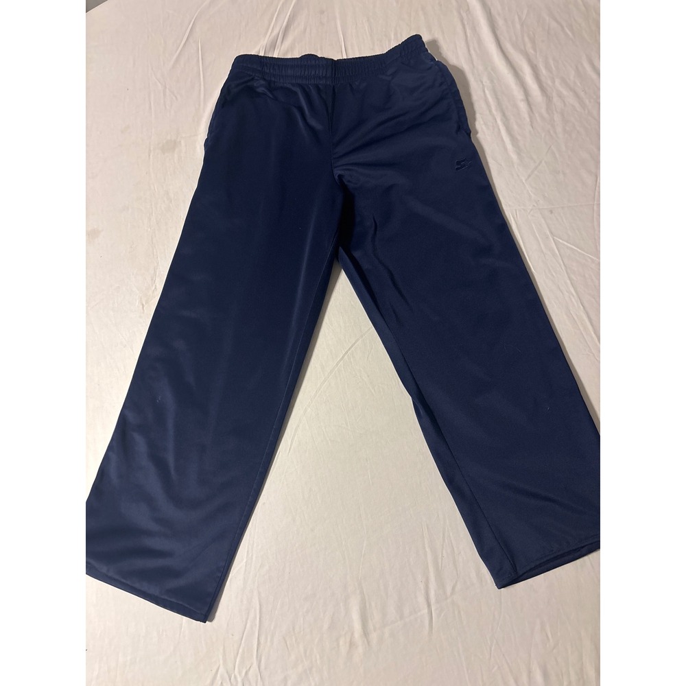 Starter Track Pants Mens Medium‎ Blue Sapphir Athletic Side Stripe RM11201